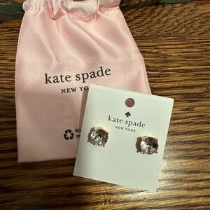 Kate Spade Gold and Crystal Stud Earrings